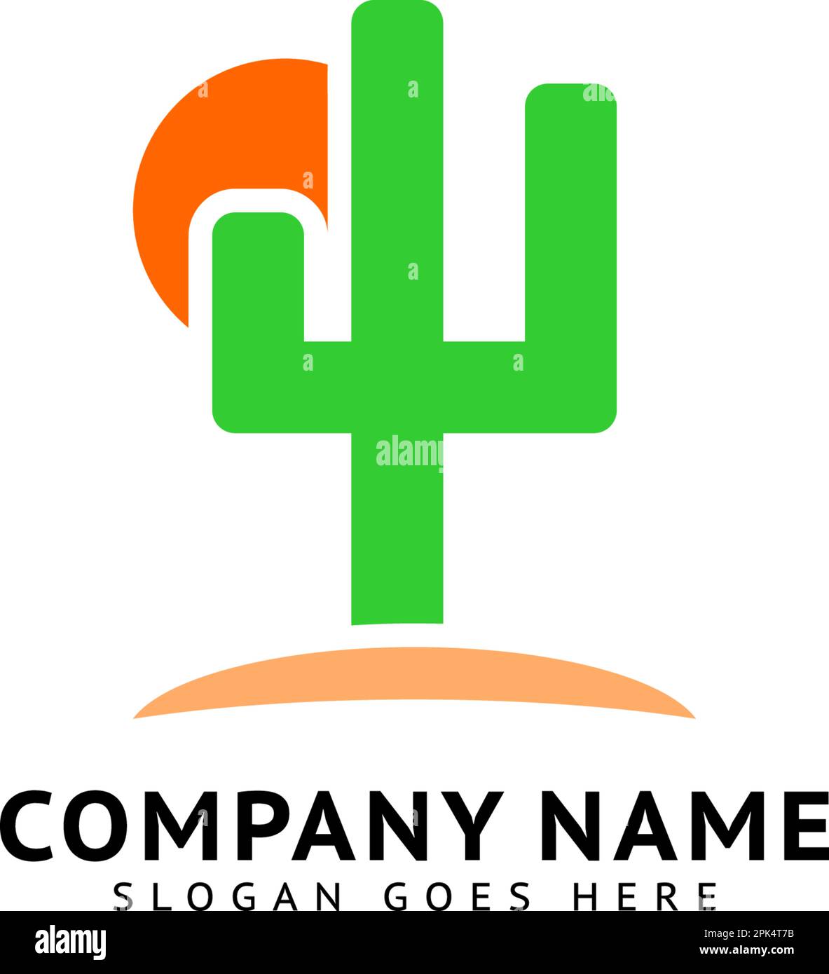 Cactus Icon Logo Template Vector Illustration Stock Vector Image & Art ...