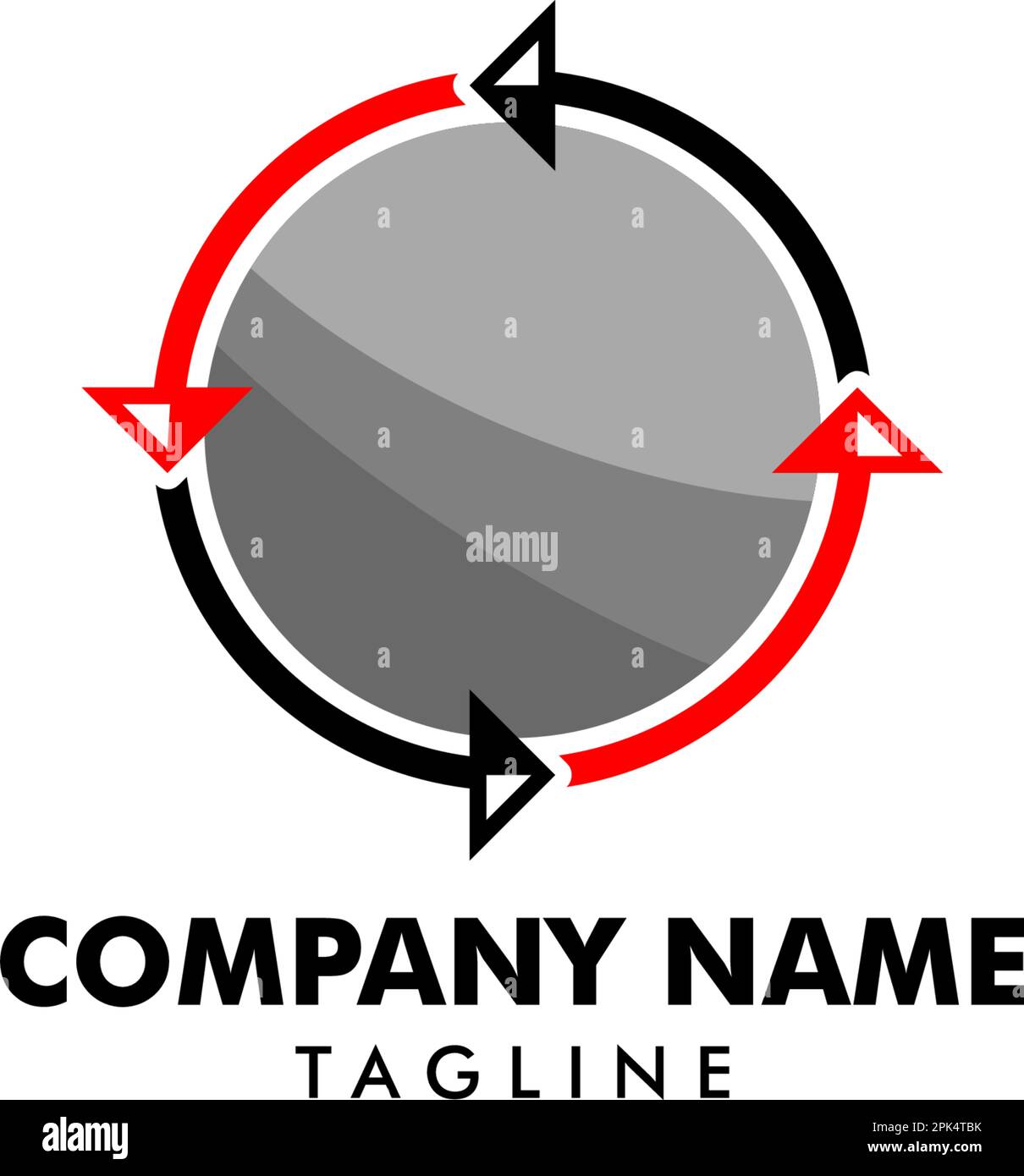 Circle Arrow Logo Template Vector Design Stock Vector Image & Art - Alamy