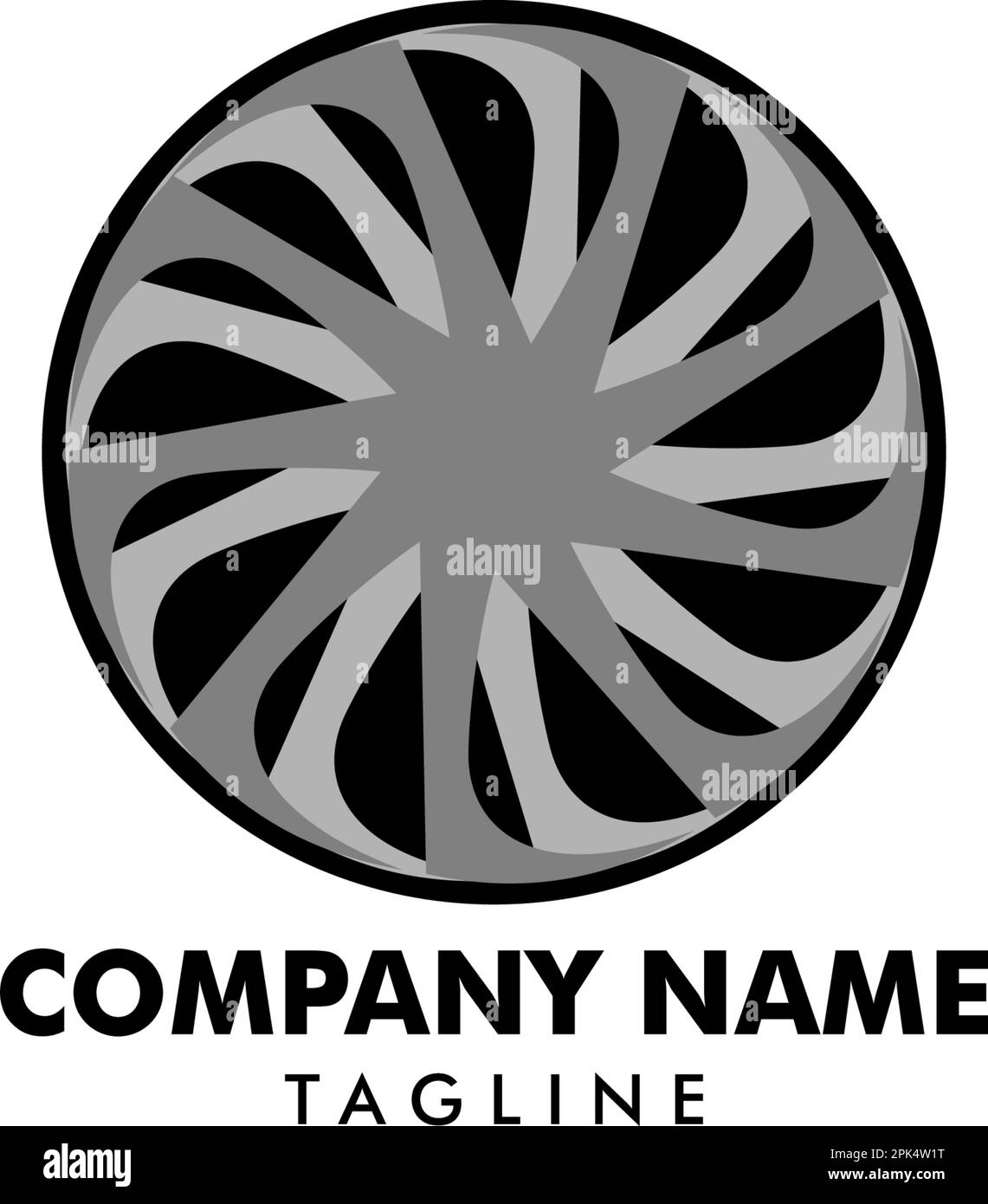 Car Wheel Rim Logo Vector Icon Stock Vector