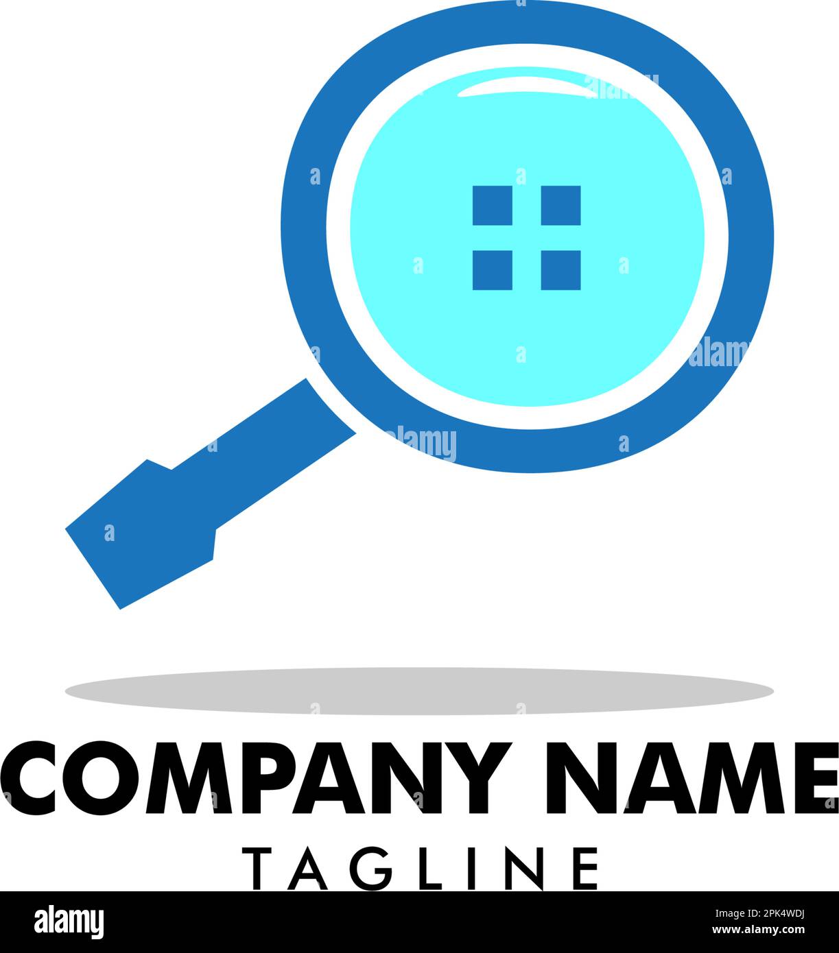 House Searching Logo Design Template Stock Vector