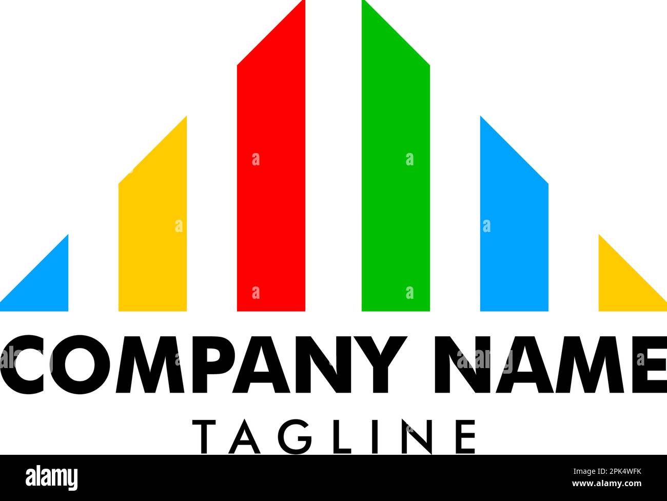 Abstract triangle design logo vector template Stock Vector