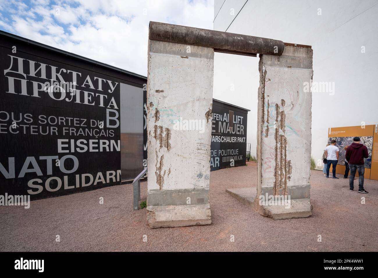 Fragment of Berlin Wall - Berlin, Germany Stock Photo
