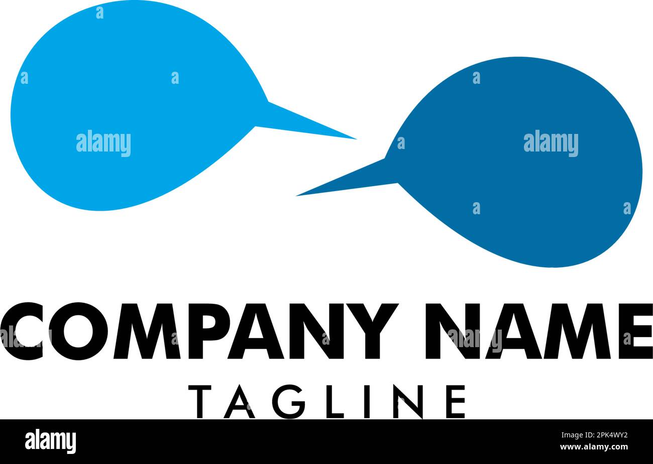 Bubble Chat Concept Logo Design Template Stock Vector Image & Art - Alamy