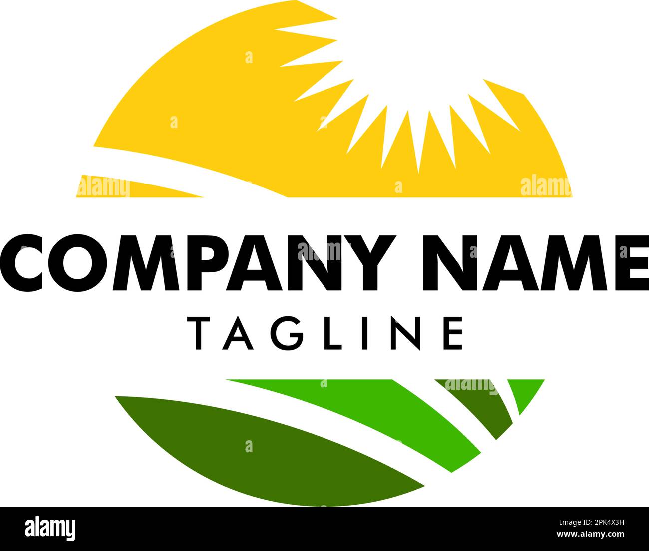 Green Nature Farm Logo Design Template Stock Vector Image & Art - Alamy