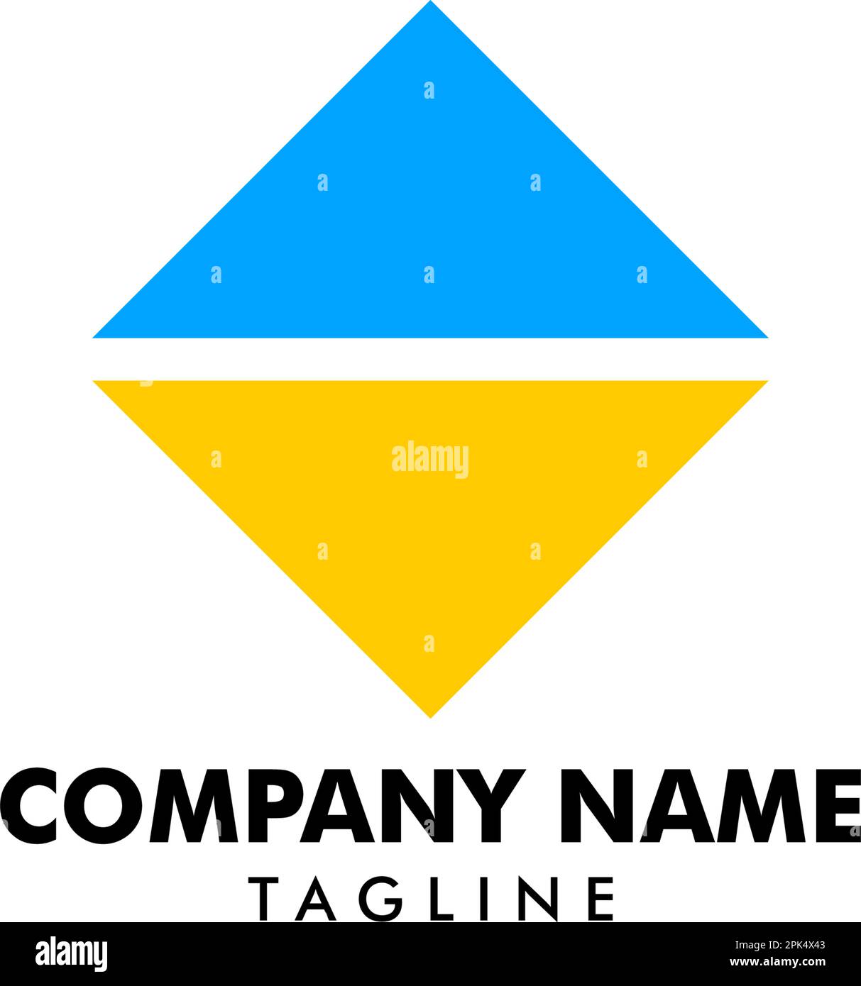 Abstract triangle design logo vector template Stock Vector