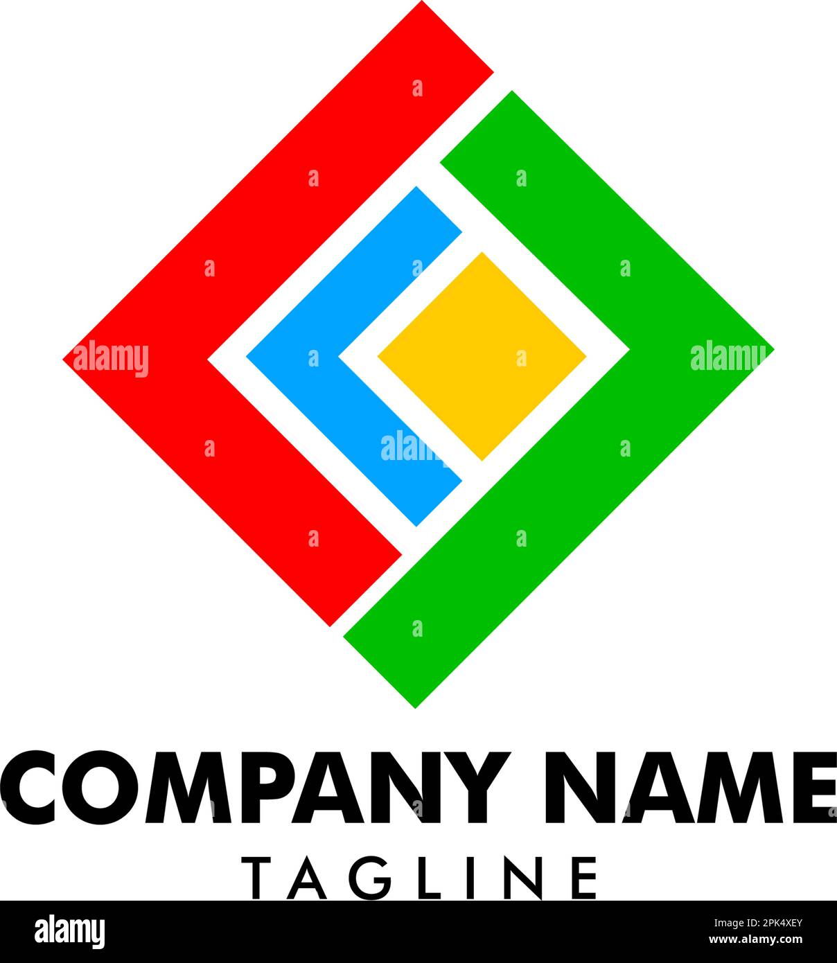 Abstract triangle design logo vector template Stock Vector