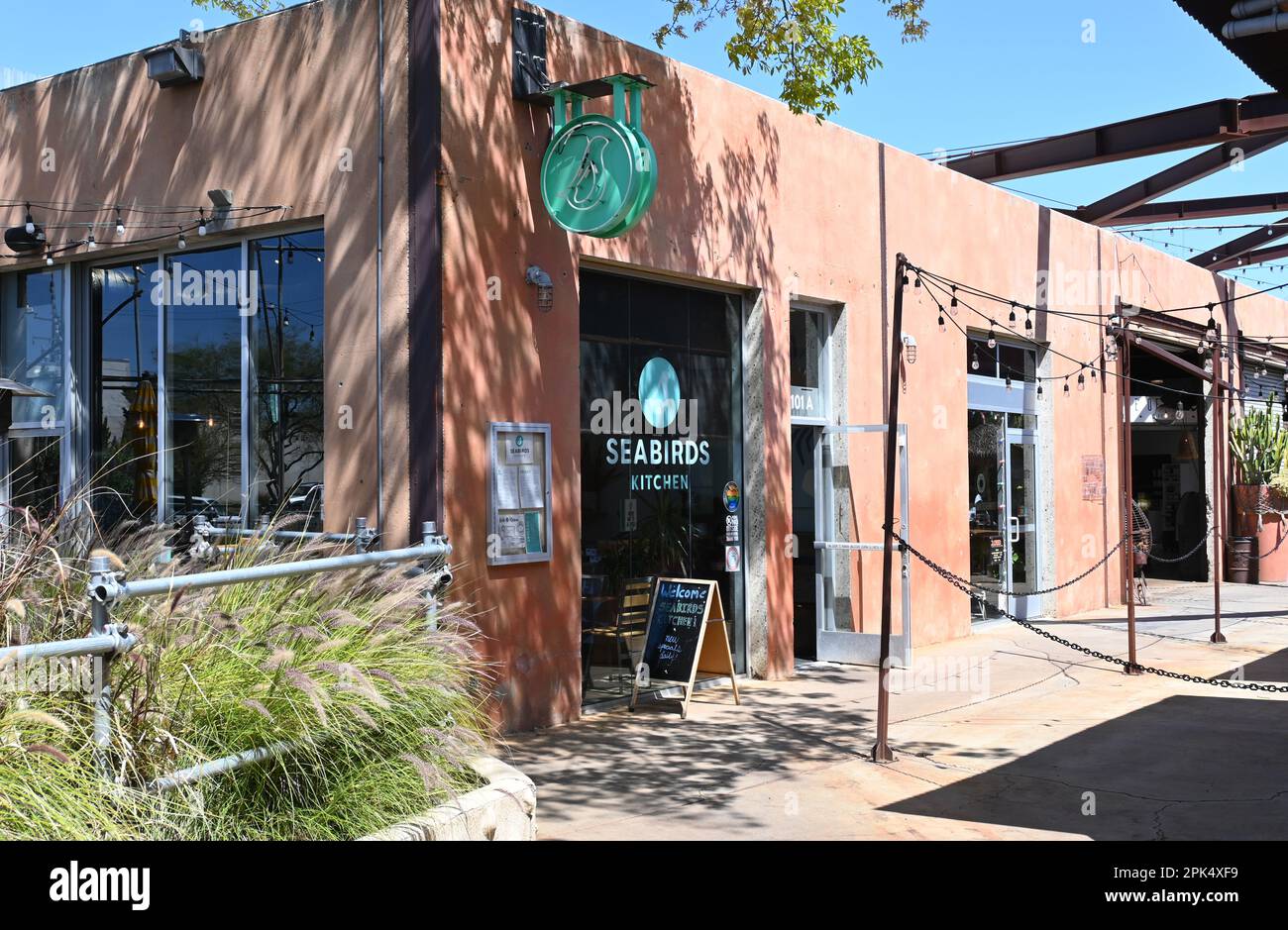 COSTA MESA, CALIFORNIA: 4 APR 2023: Seabirds Kitchen at The Lab Anti Mall a modern, open-air destination featuring trendy retail shops, a range of res Stock Photo