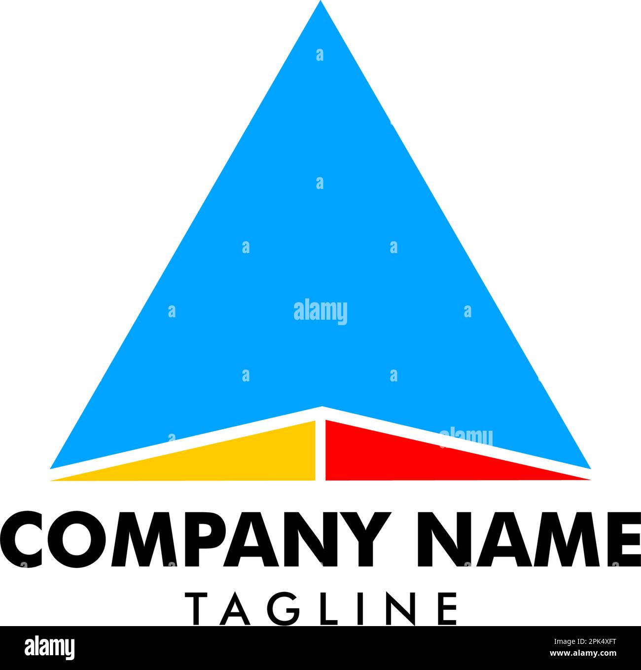 Abstract triangle design logo vector template Stock Vector