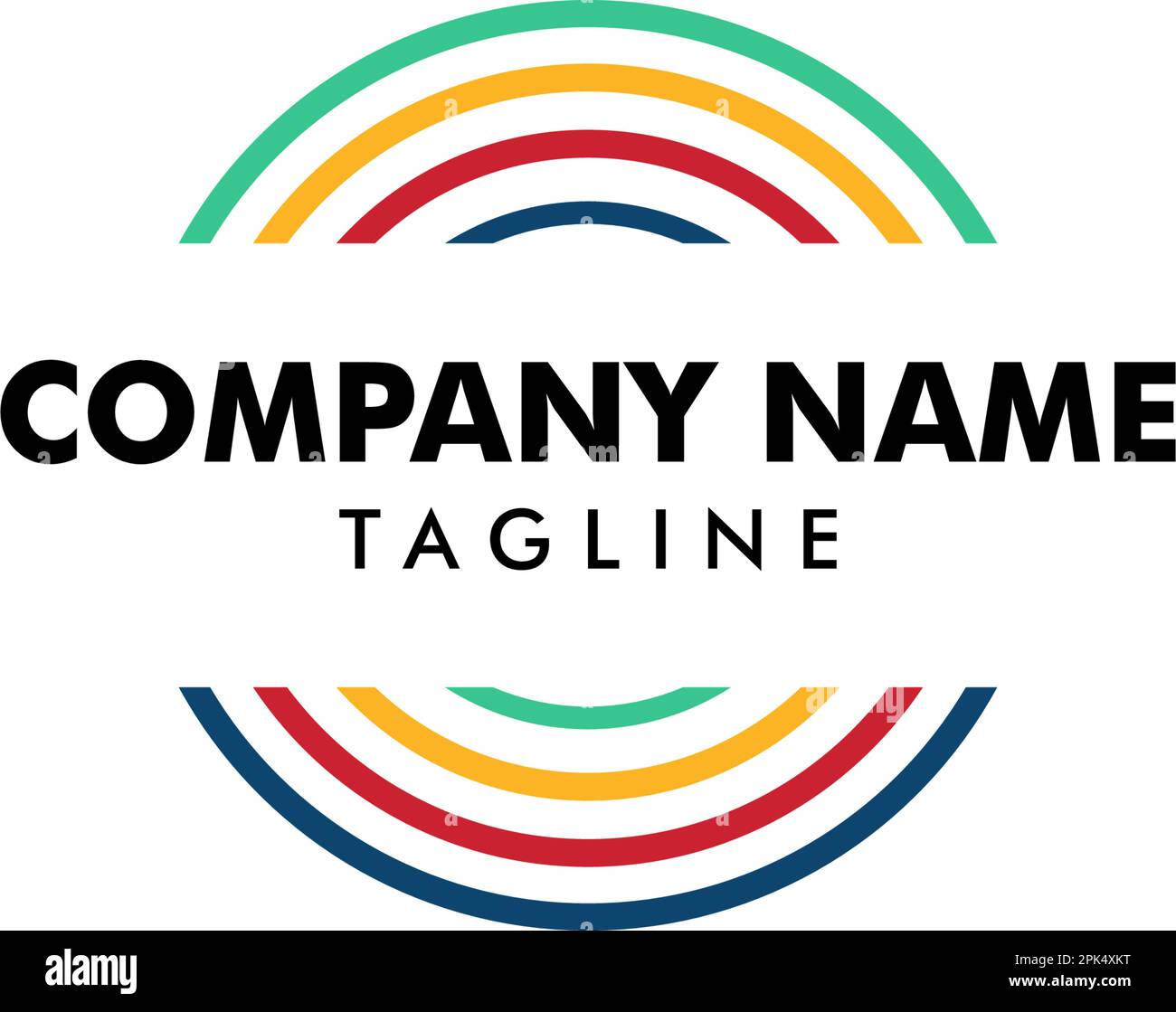 Abstract Circle Logo Design Template Stock Vector