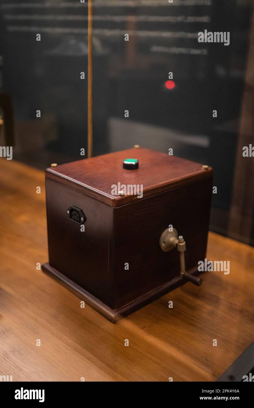 Prototype of remote controlled boat presented in 1898. 'Nikola Tesla, the genius of modern