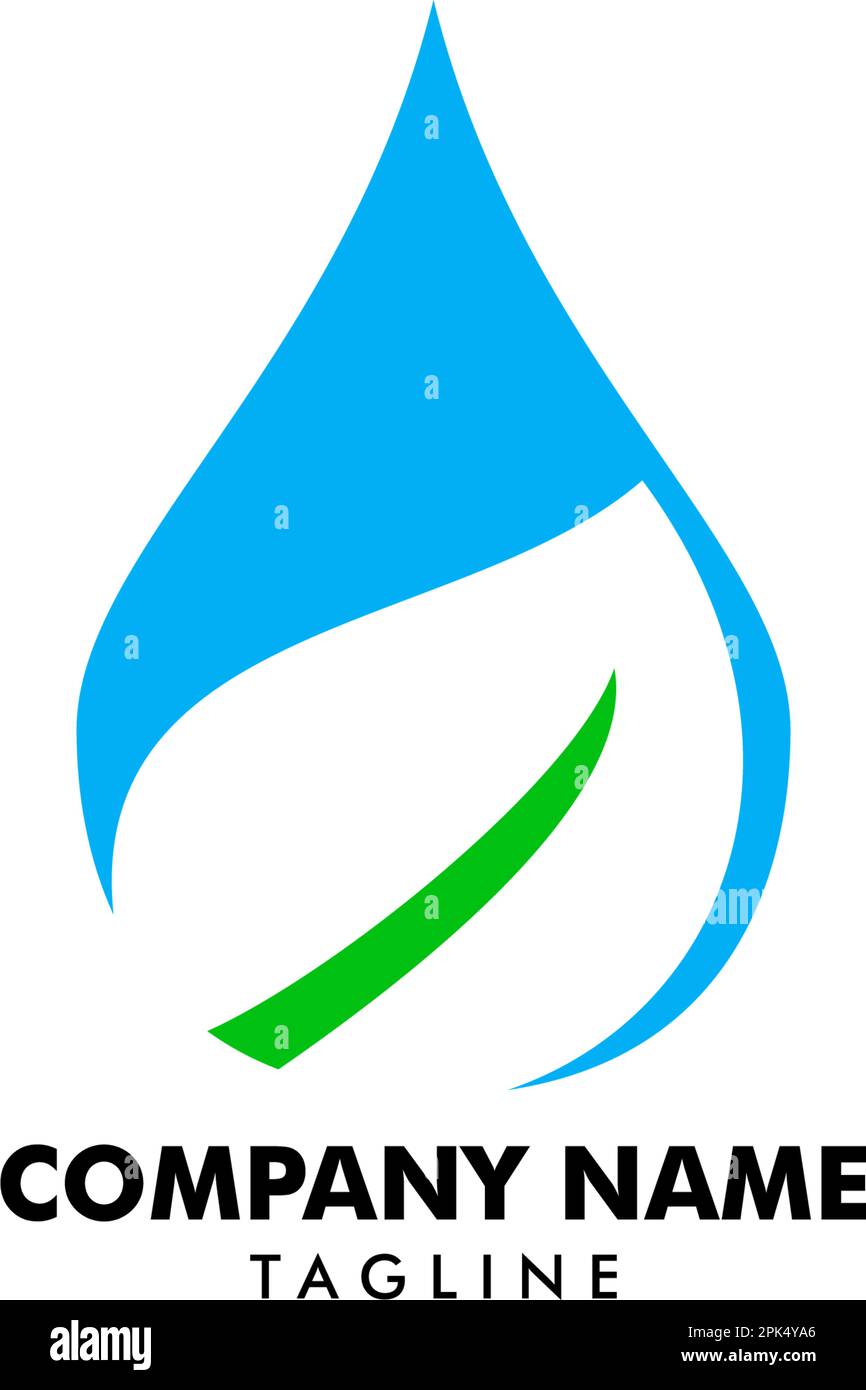 Water drop leaf nature logo design template Stock Vector Image & Art ...