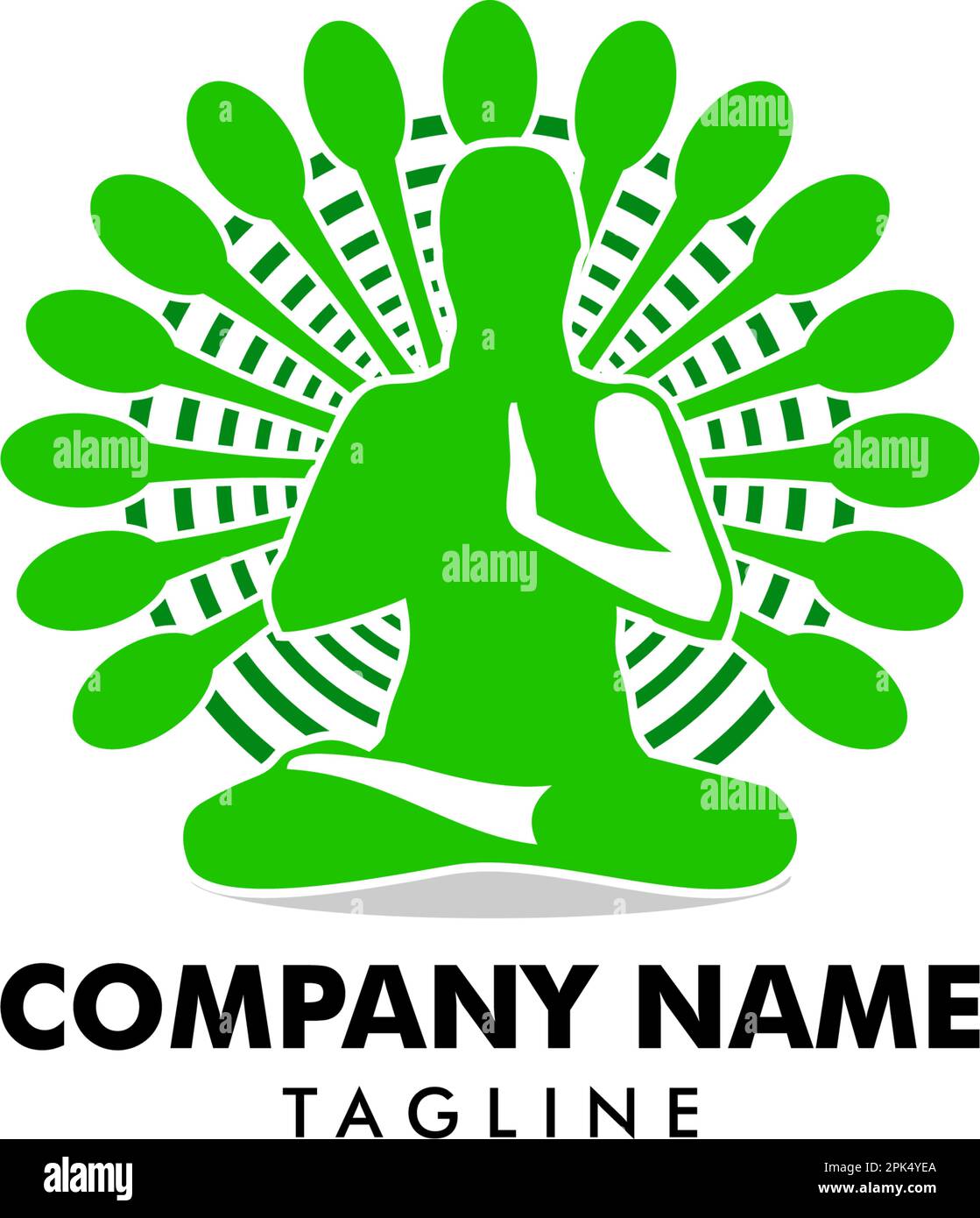 Yoga pose vector logo design template Stock Vector Image & Art - Alamy