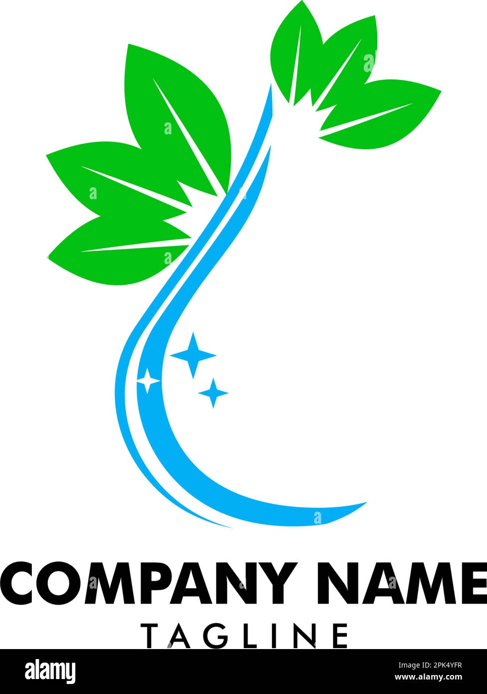 Water drop leaf nature logo design template Stock Vector Image & Art ...