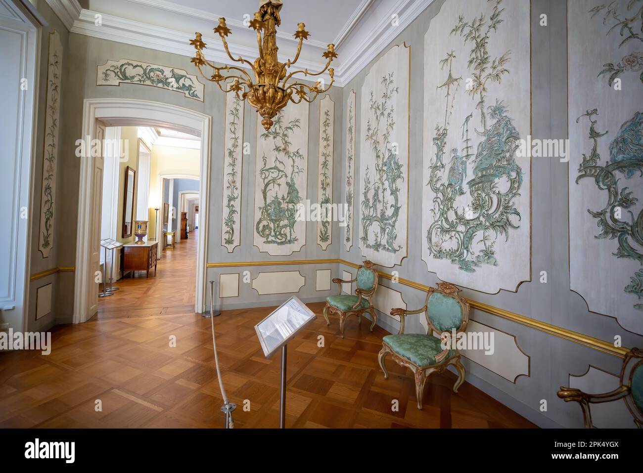Elisabeth Christine Japanese Chamber at Charlottenburg Palace Interior - Berlin, Germany Stock Photo