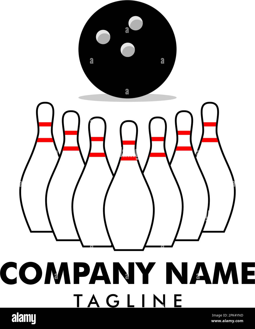 Bowling Logo Template Design Vector Stock Vector Image & Art Alamy