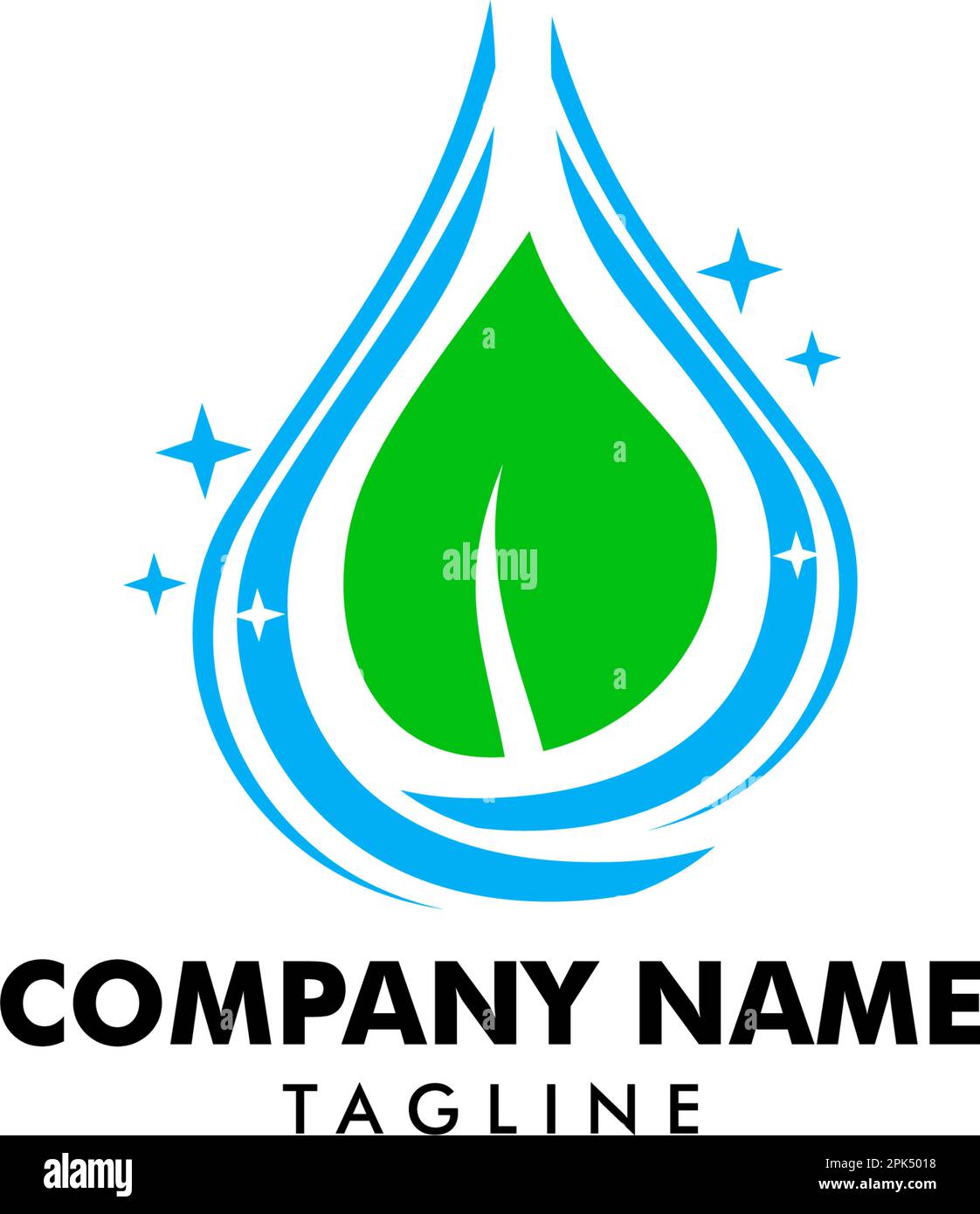 Water drop leaf nature logo design template Stock Vector Image & Art ...