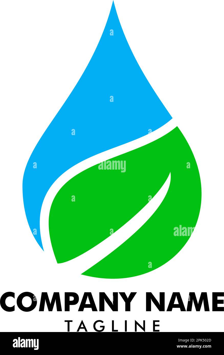 Water drop leaf nature logo design template Stock Vector Image & Art ...