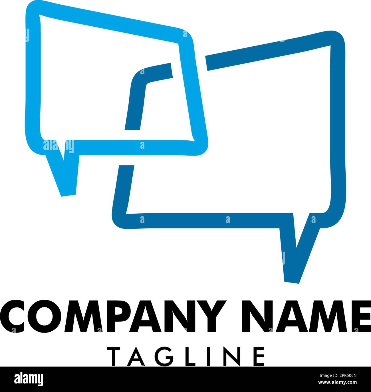 Bubble Chat Concept Logo Design Template Stock Vector Image & Art - Alamy