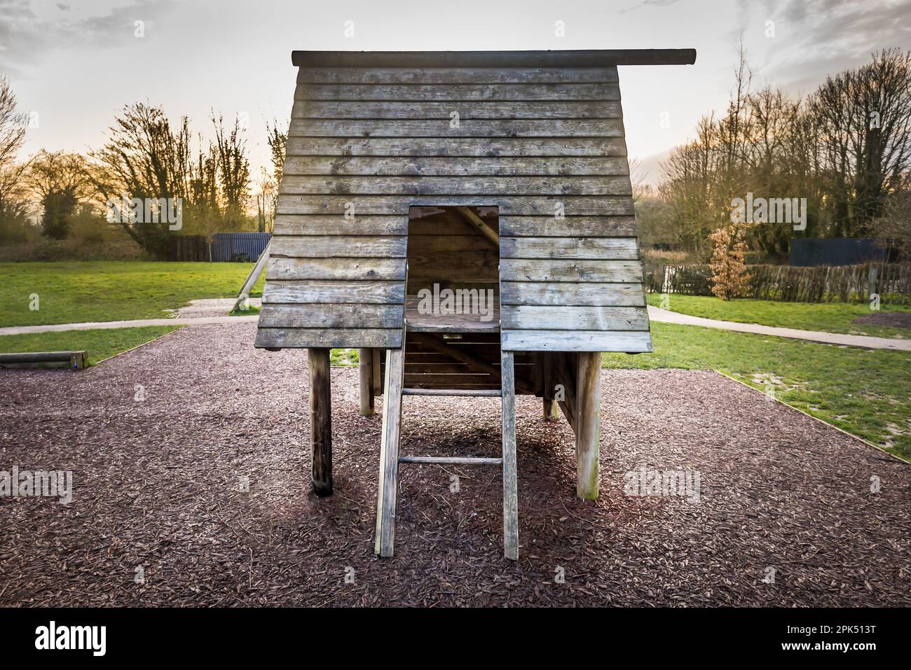 Outdoor playhouse on stilts 2025