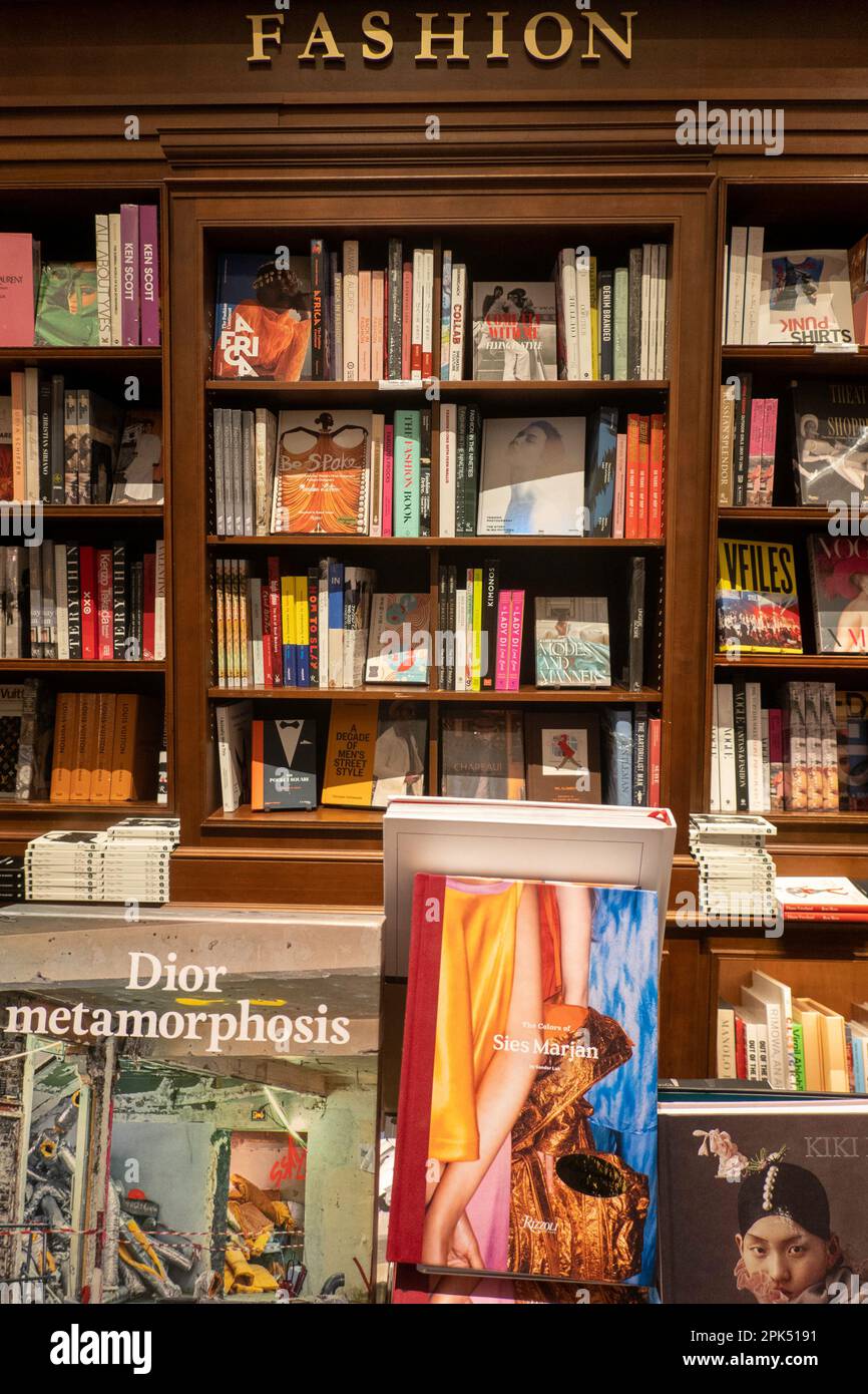 Rizzoli Bookstore is located on Broadway in the upscale neighborhood of NoMad, 2023, New York