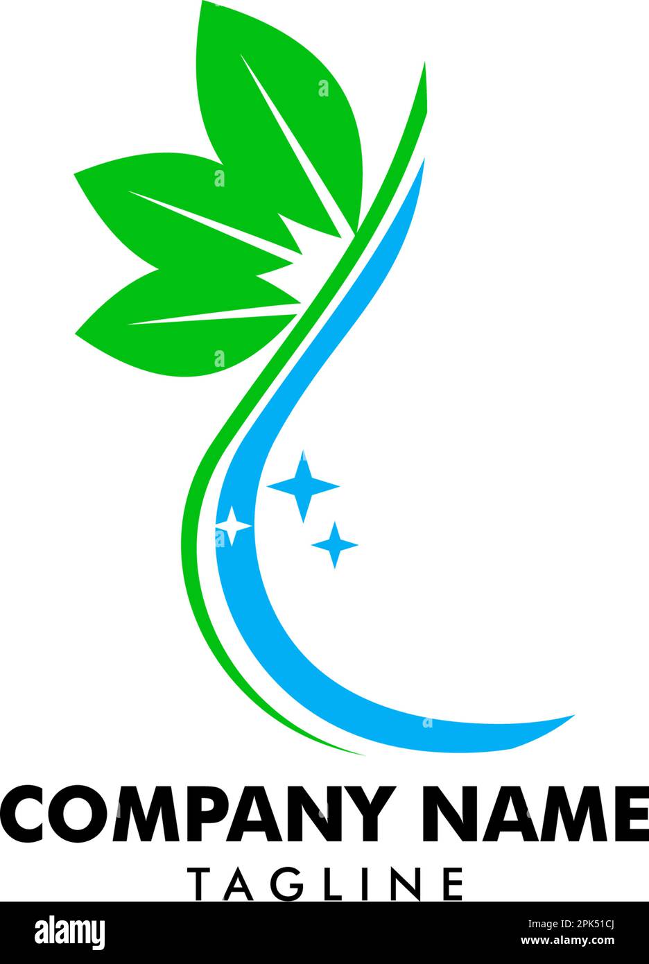 Water drop leaf nature logo design template Stock Vector Image & Art ...