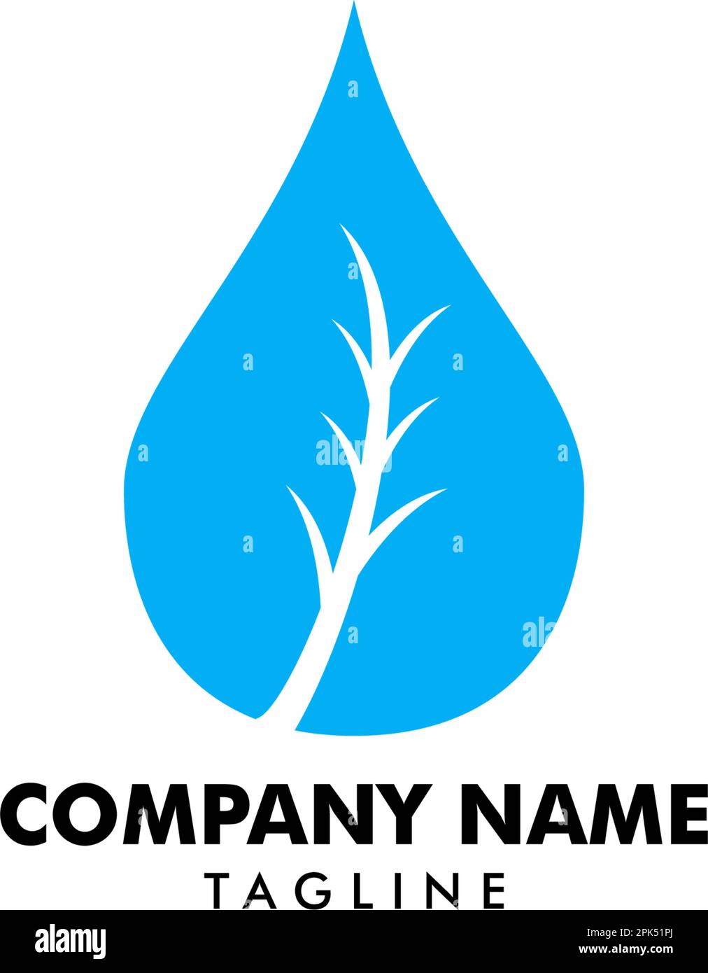 Water drop leaf nature logo design template Stock Vector Image & Art ...