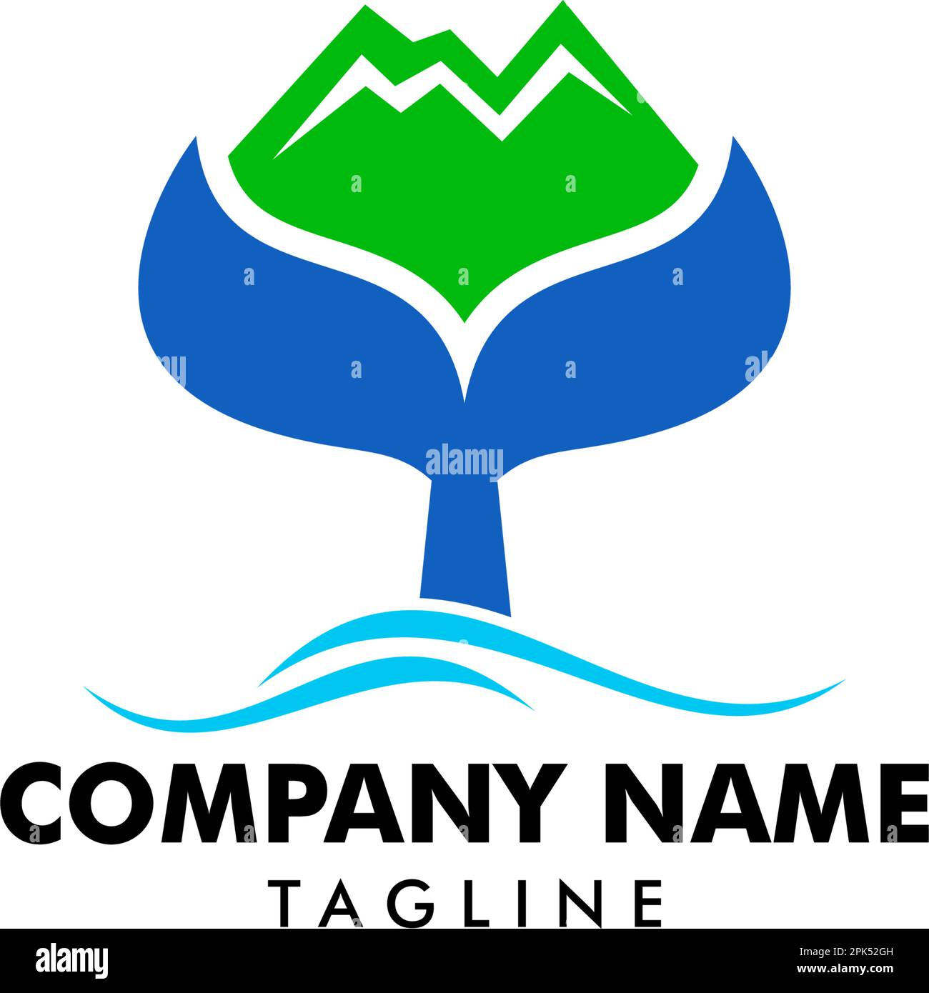 Whale Tail Logo Template Design Stock Vector Image & Art - Alamy