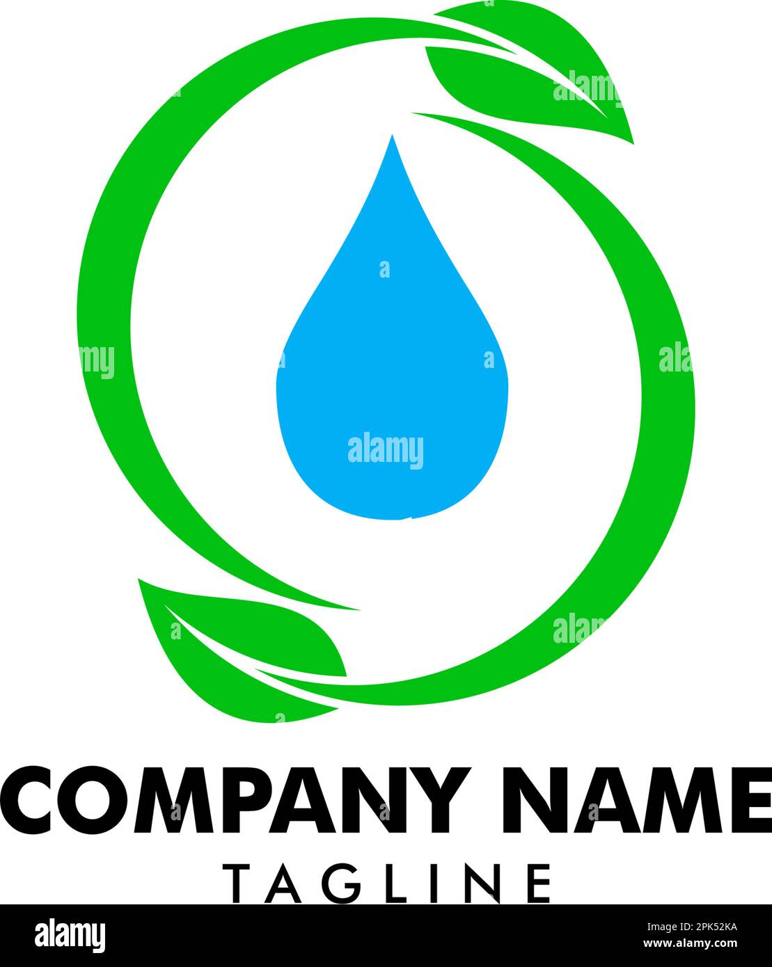 Water drop leaf nature logo design template Stock Vector Image & Art ...