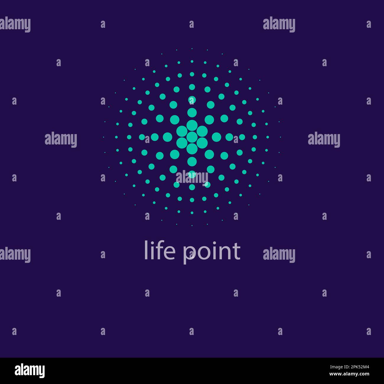 Life points button logo. Unique design. Creative geometric digital life logo template. vector Stock Vector
