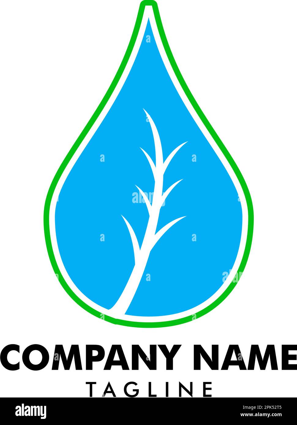 Water drop leaf nature logo design template Stock Vector Image & Art ...