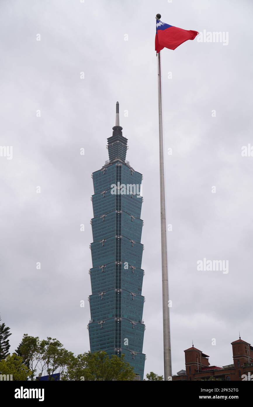 Taipei´s 101 building seen from elephant hill in Taipei, Taiwan Stock ...