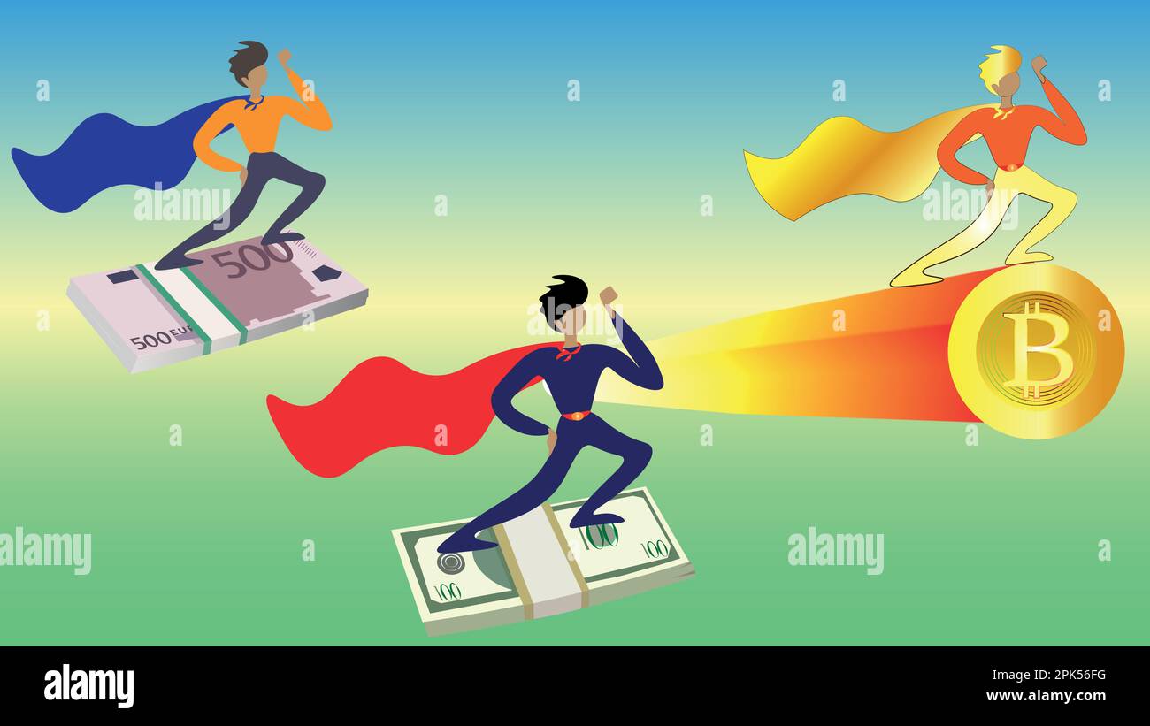 bitcoin-euro-banknotes-stock-vector-images-alamy