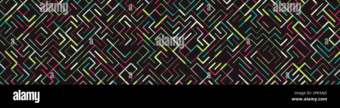 Color rotated lines background generative pattern illustration Stock Vector