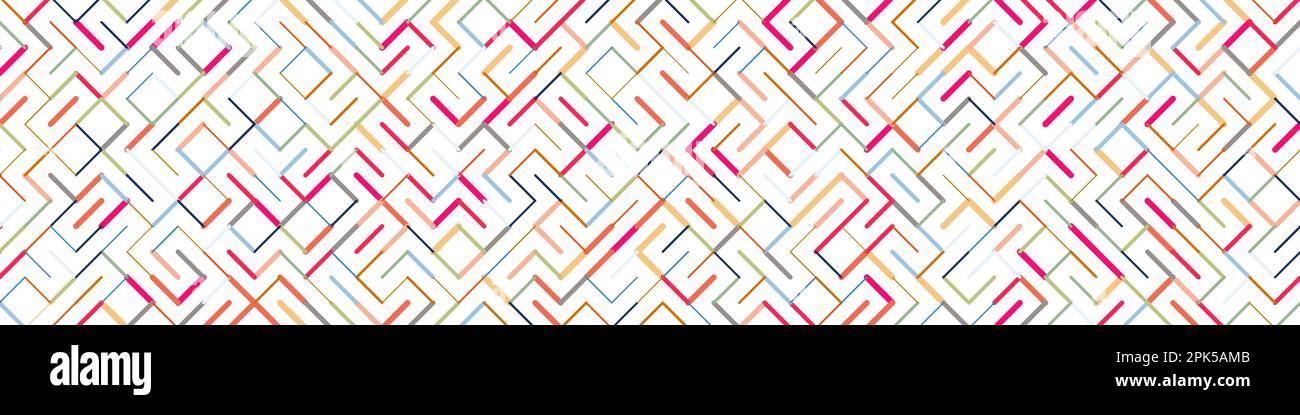 Color rotated lines background generative pattern illustration Stock Vector