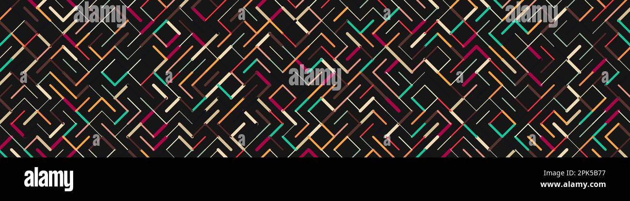 Color rotated lines background generative pattern illustration Stock Vector