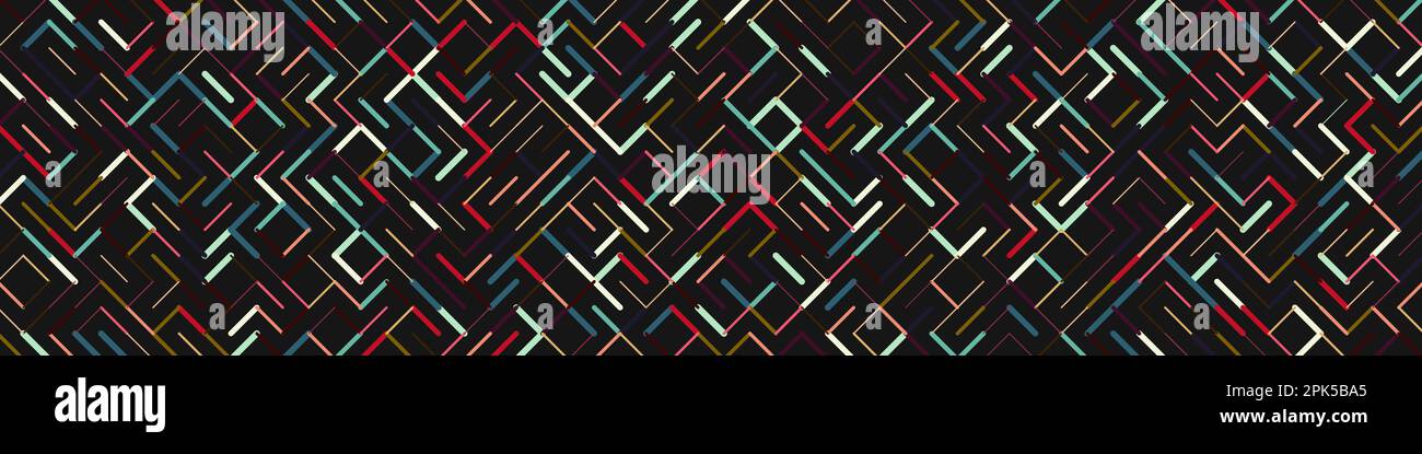 Color rotated lines background generative pattern illustration Stock Vector
