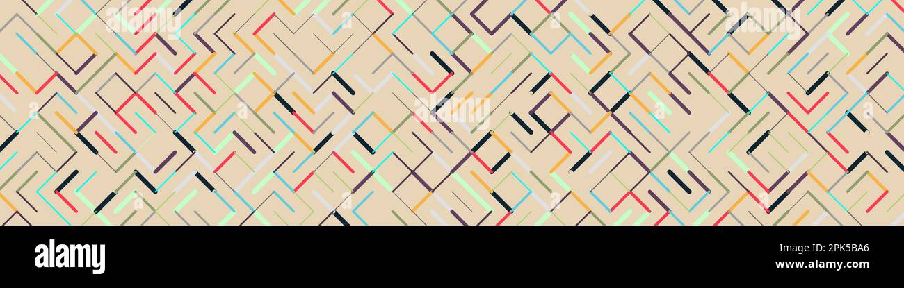 Color rotated lines background generative pattern illustration Stock Vector