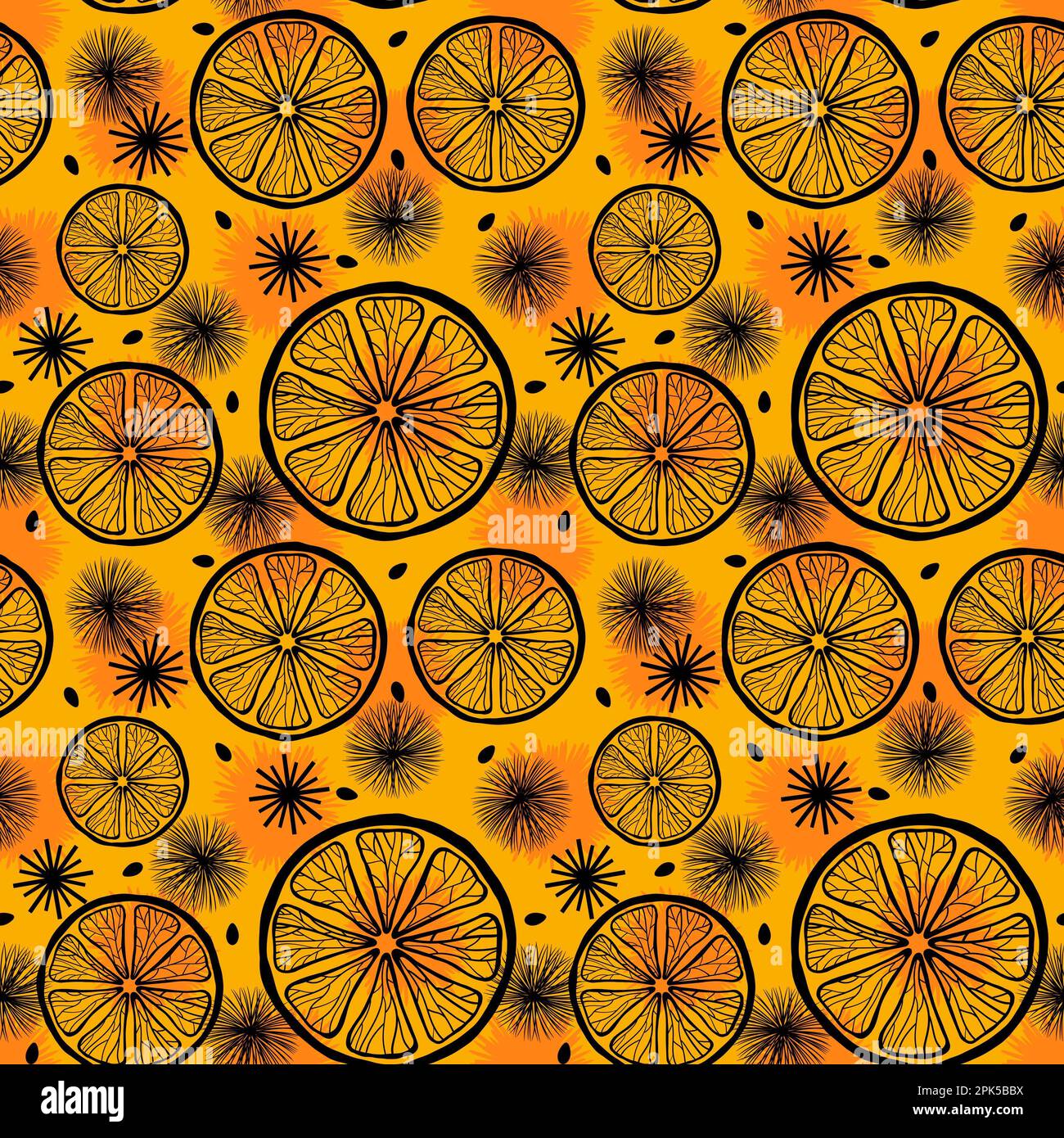 Cartoon summer seamless lemon pattern for wrapping paper and fabrics ...