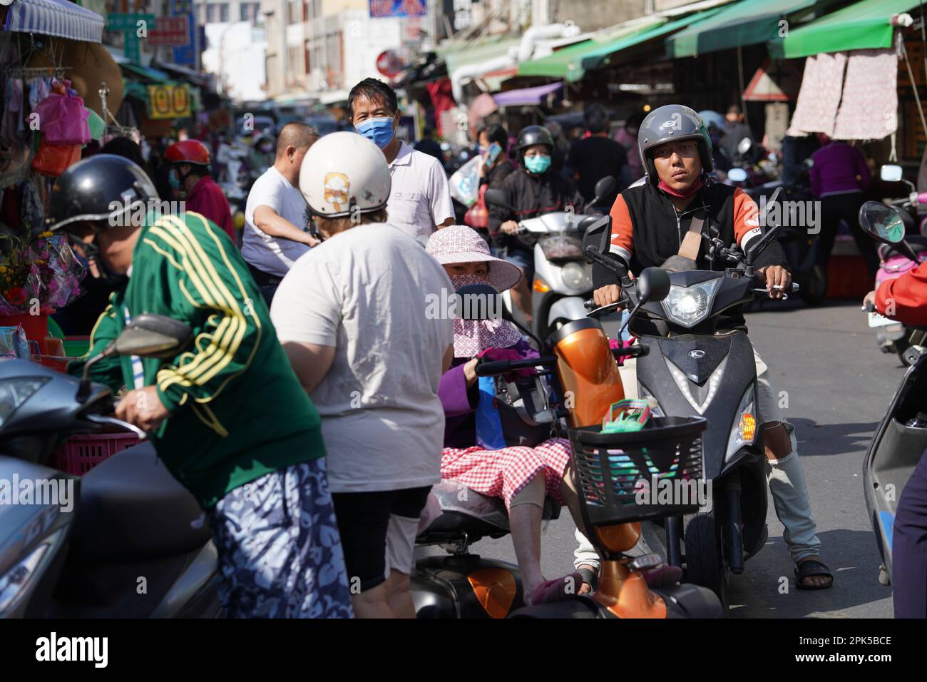 Street Market in Hengchun, Taiwan Stock Photo