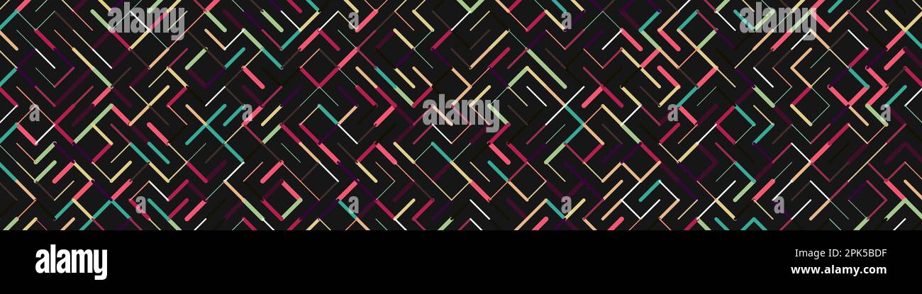 Color rotated lines background generative pattern illustration Stock Vector