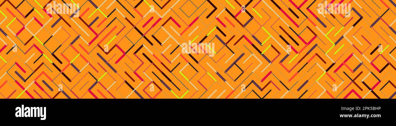 Color rotated lines background generative pattern illustration Stock Vector