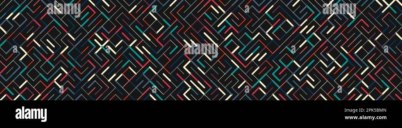 Color rotated lines background generative pattern illustration Stock Vector