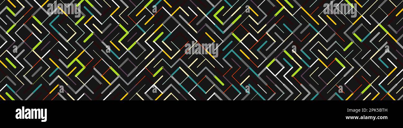 Color rotated lines background generative pattern illustration Stock Vector