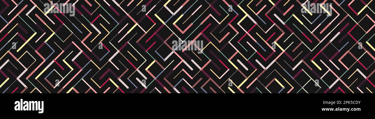 Color rotated lines background generative pattern illustration Stock Vector