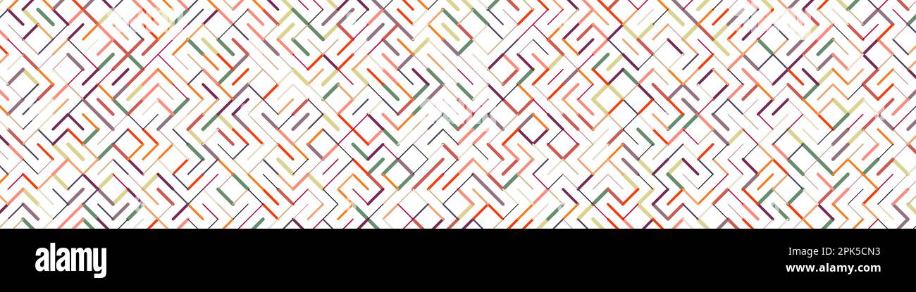 Color rotated lines background generative pattern illustration Stock Vector