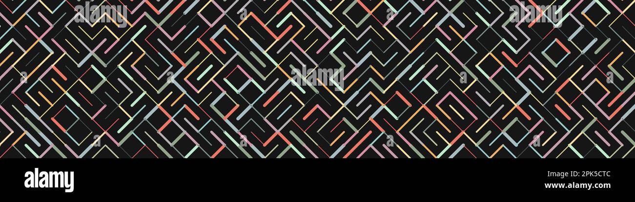 Color rotated lines background generative pattern illustration Stock Vector