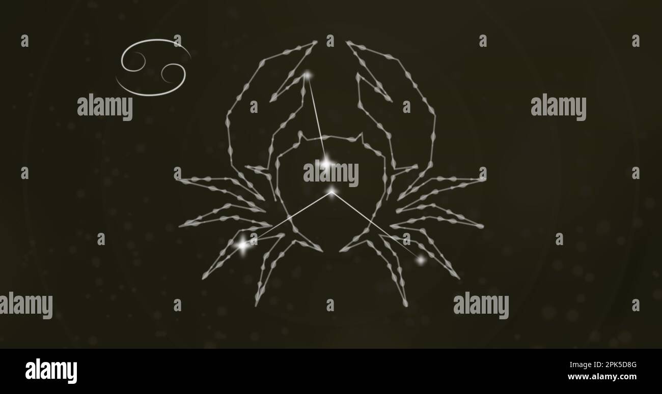 Image of cancer star sign with glowing stars Stock Photo Alamy