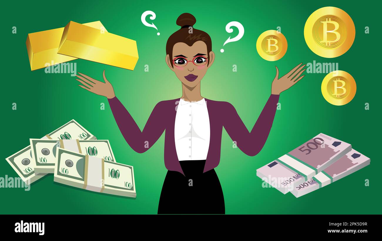 Gold bitcoin euro banknote Stock Vector Images - Alamy