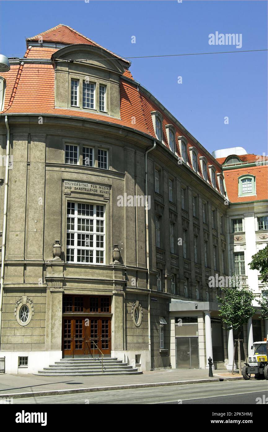 Wiedeń, Wien, Vienna, Austria, Akademietheater; Universität für Musik und darstellende Kunst; University of Music and Performing Arts Stock Photo