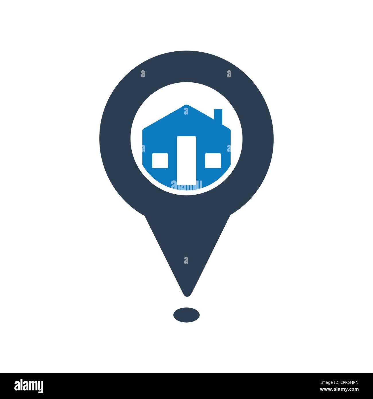 Address Icon. Contain Location and House Signs. Editable Vector EPS
